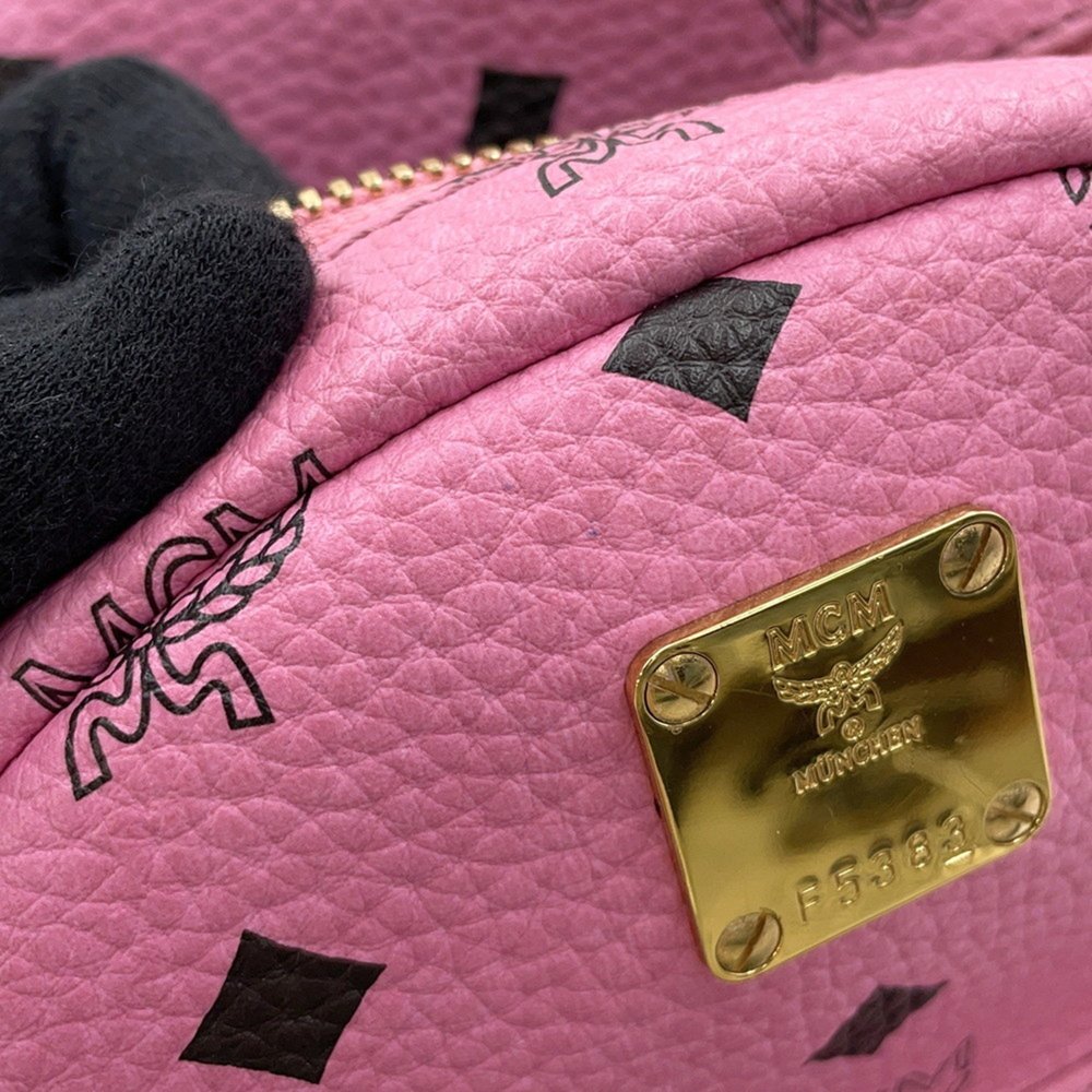 MCM Pink Leather Backpack - Picture 7 of 15
